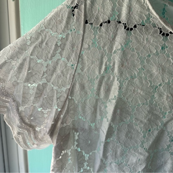 LOFT Plus White Lace Top - 18 - Picture 3 of 5